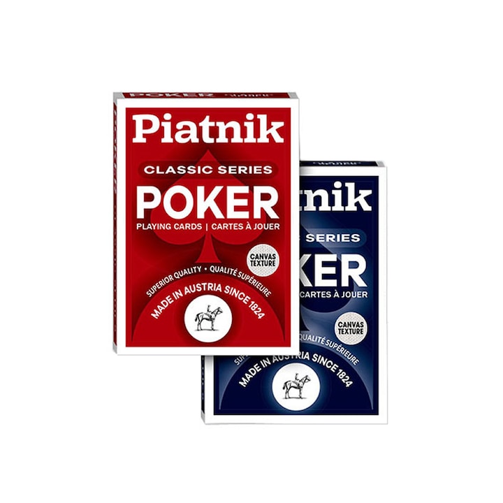 Set 2 pachete de carti de joc Piatnik, Classic Poker Series