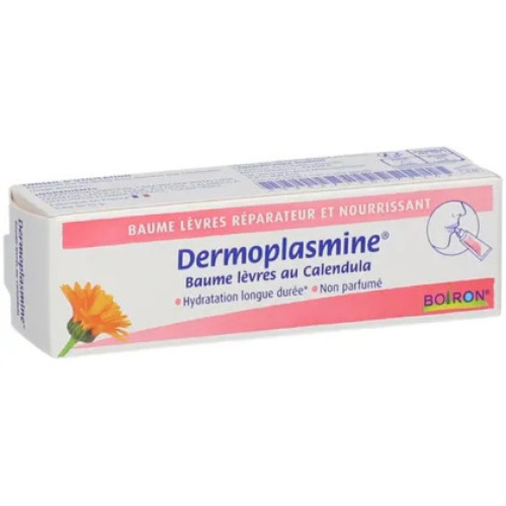 Javító és tápláló ajakbalzsam, Dermoplasmine, Boiron, körömvirággal, 10 gr