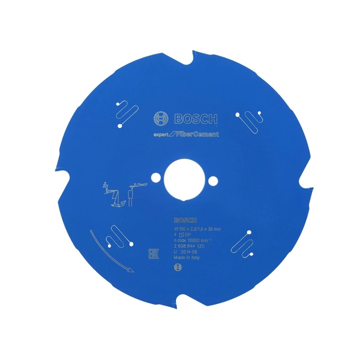 Disc pentru fierastrau circular, Bosch Expert for Fiber Ciment, 190x2.2/1.6x30mm, 4T