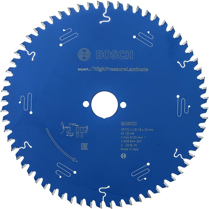 Диск за циркуляр, Expert for High Pressure Laminate, 235x2,8/1,8x30mm, 64T