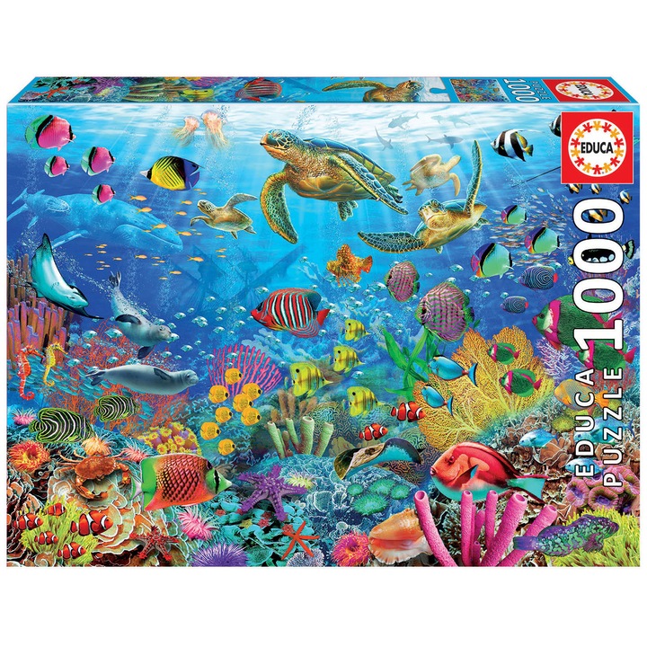 Puzzle Educa, Testoase tropicale, 1000 piese