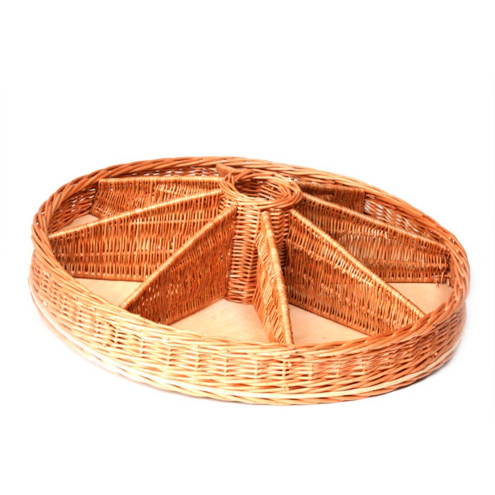 Cos rotund pentru fructe si legume The Wicker Stories, Rachita, Natural