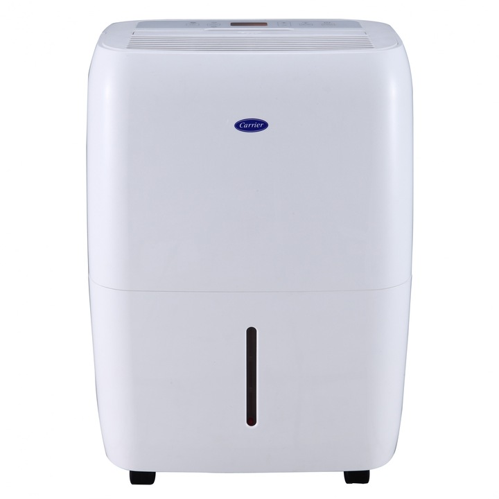 Dezumidificator de aer Carrier CDG-255E Nuvo 25, 324 W, 25l / zi, Control electronic, Oprire automata, Functie uscare, Functie inteligenta dezumidificare