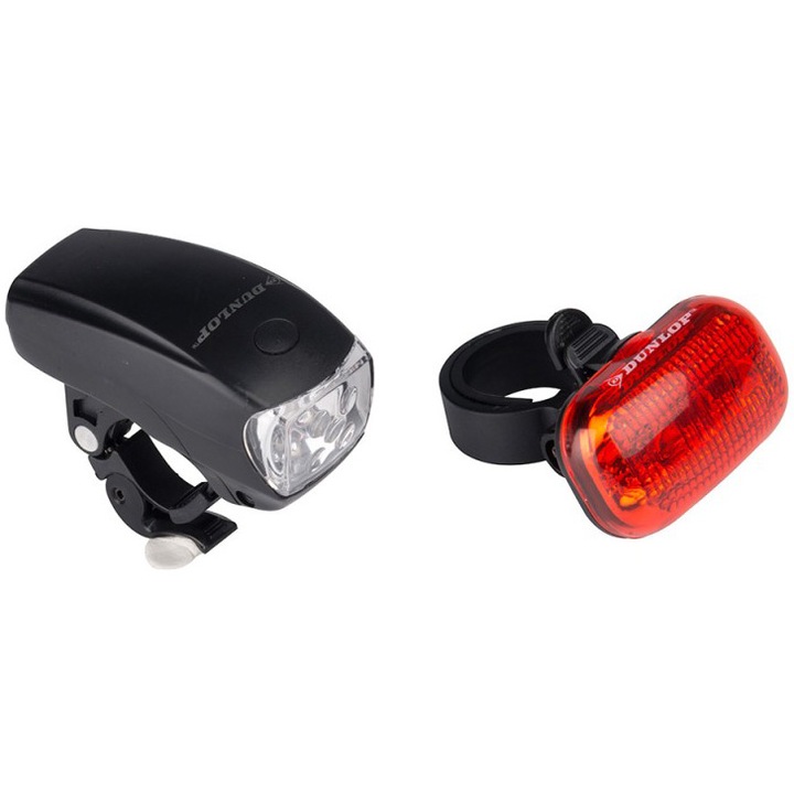 Комплект светлини за велосипед Dunlop, Предни/Задни