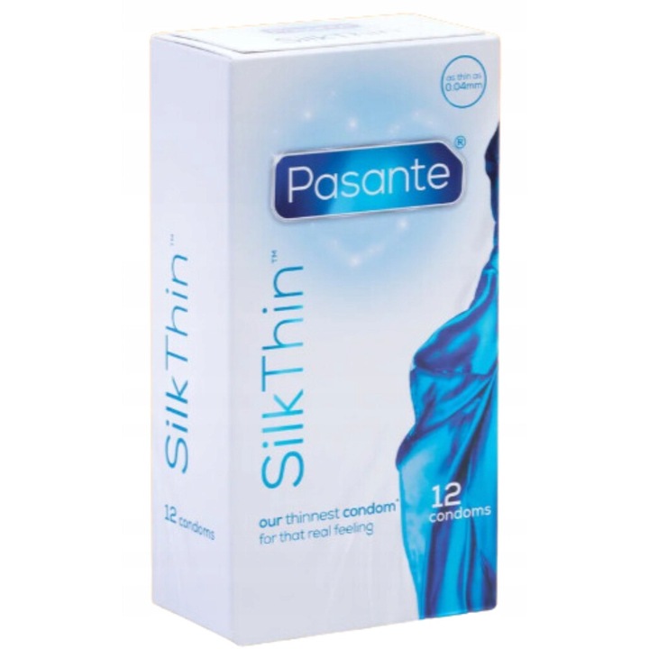 Prezervative Pasante SilkThin, 12 bucati
