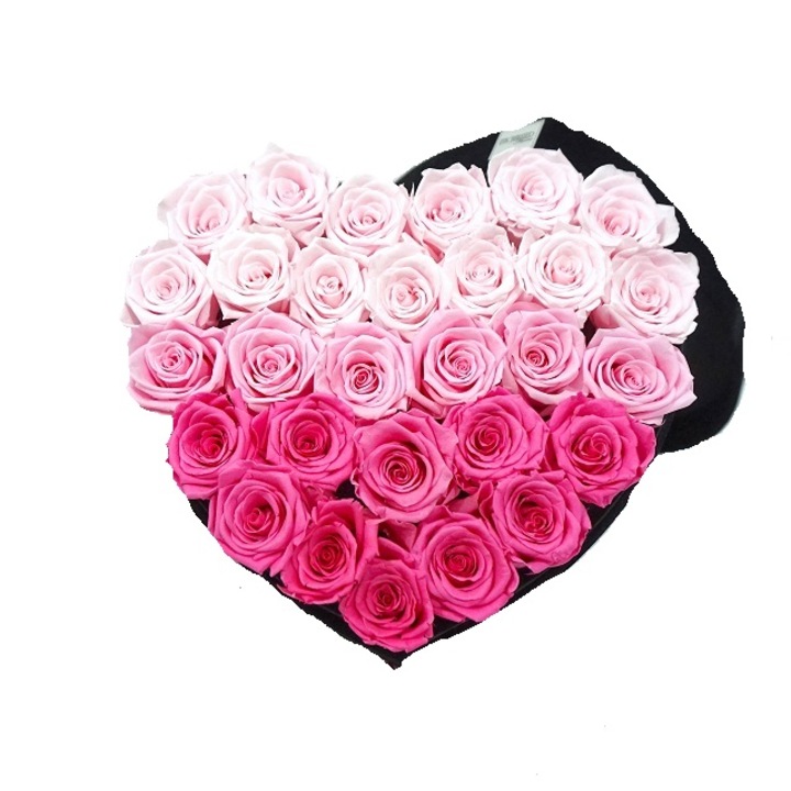 Aranjament floral, Cutie cu trandafiri de sapun, Hand Made CDIMAG, roz