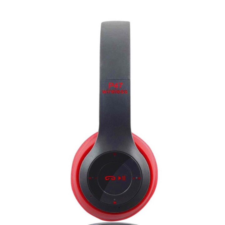 Безжични слушалки Headset, Bluetooth HF P47, Червен