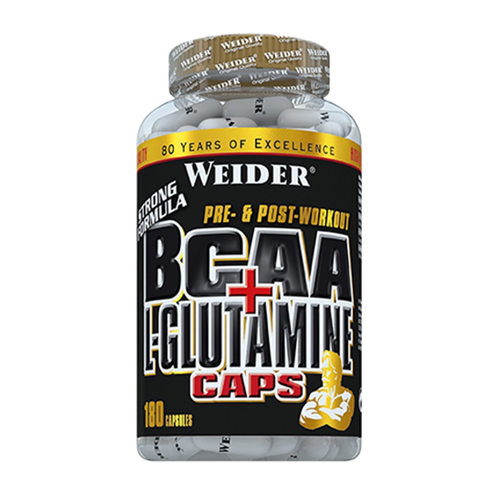 Weider BCAA + LGlutamine, 180 capsule eMAG.ro