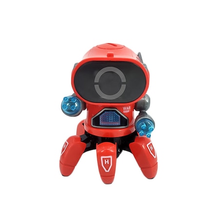 Детска играчка робот Dancing Squid, светлинни и звукови ефекти, танц, модерен дизайн, 19 см, червен, Doty