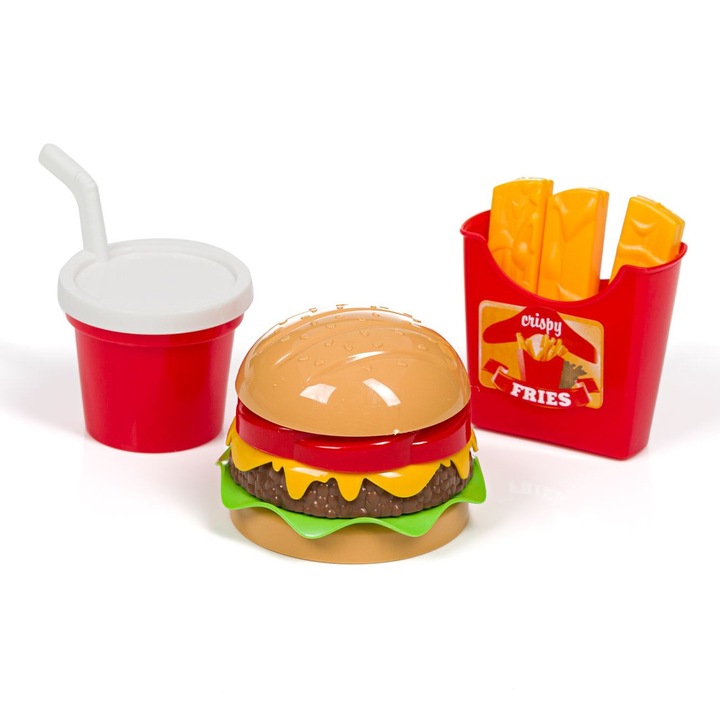 Комплект бургери с истинска храна, пържени картофи и безалкохолна напитка, ATS, за деца