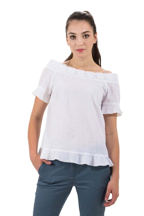 Риза, Lo Spaccio, 7tia, памук, Бял