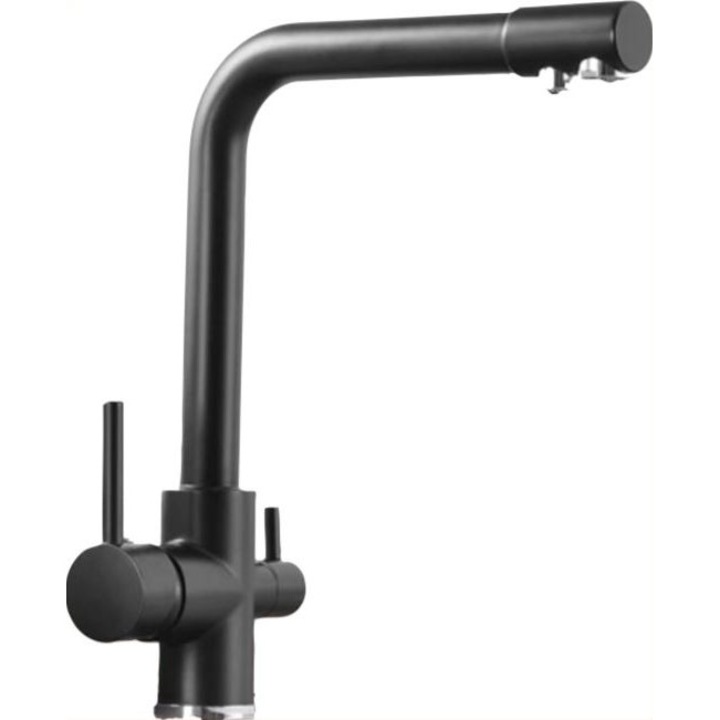 Fekete konyhai csaptelep víztisztító szűrőhöz