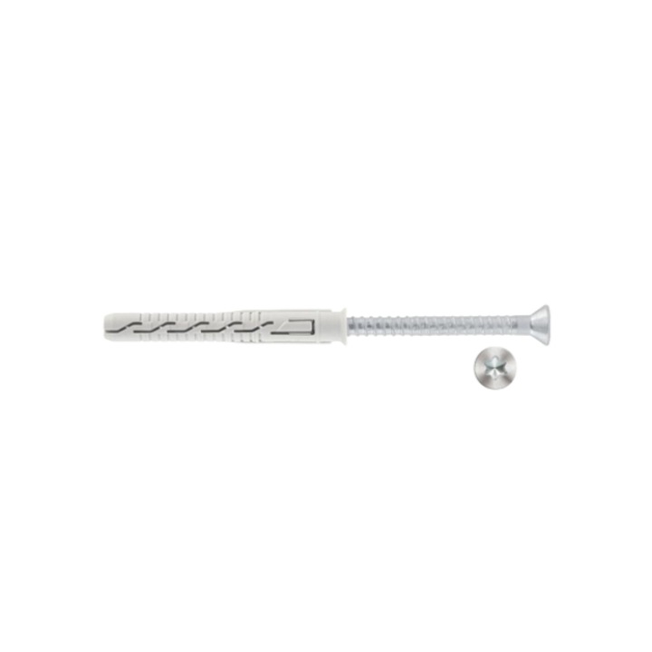 Set Suruburi de expansiune pentru cadru cu surub inecat, 10x80mm, 50 buc
