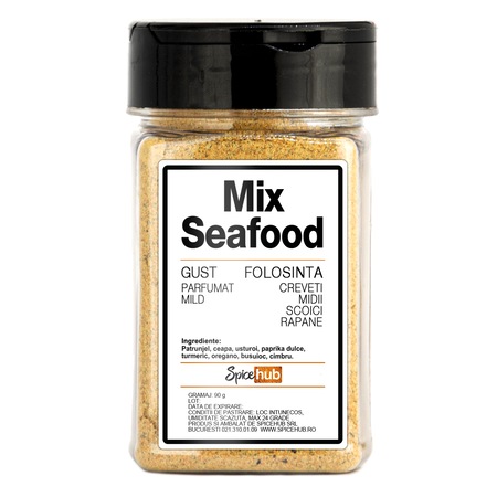 Condimente Mix Seafood, Spicehub, 90 g, cu usturoi, sare roz Himalaya ...