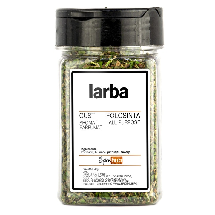 Amestec de Ierburi Aromate Spicehub, 40 g, fără sare, ideal pentru pește, cartofi, pizza, paste, ouă