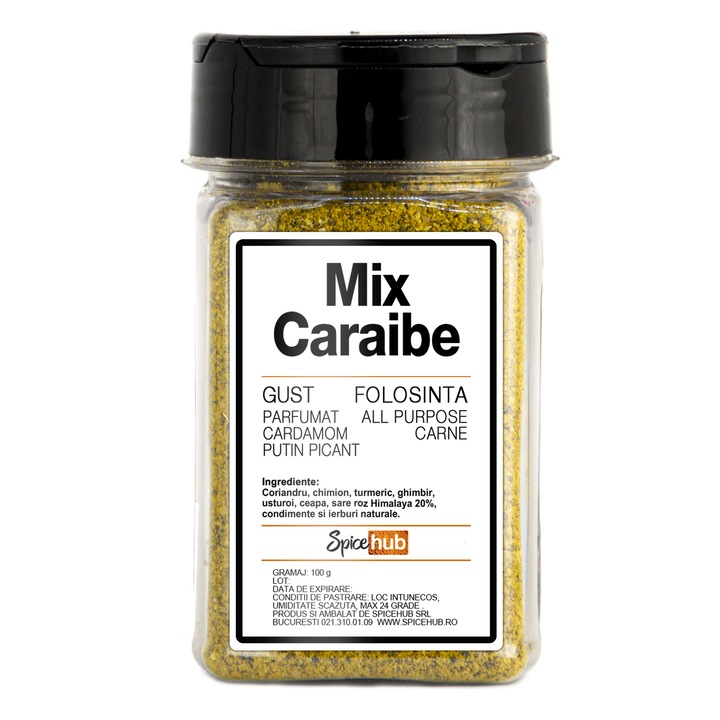 Mix condimente Caraibe, Spicehub, 100g, 100% natural, aromat