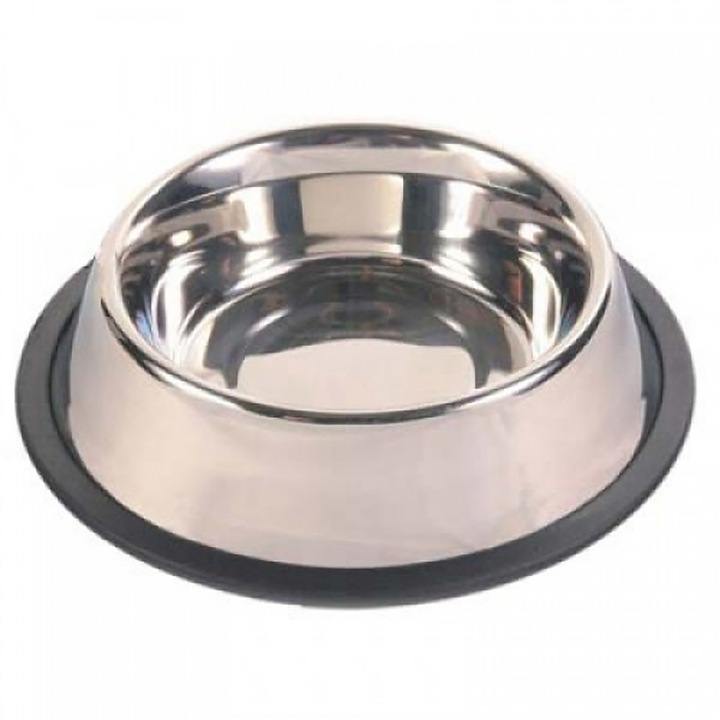 Állati takarmánytál Élvezze a csúszásmentes, rozsdamentes acélt, 0,9 literes