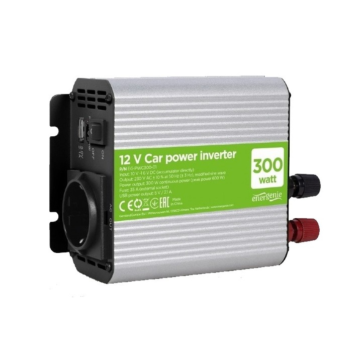 GEMBIRD EG-PWC300-01 12 V Car power inverter 300 W