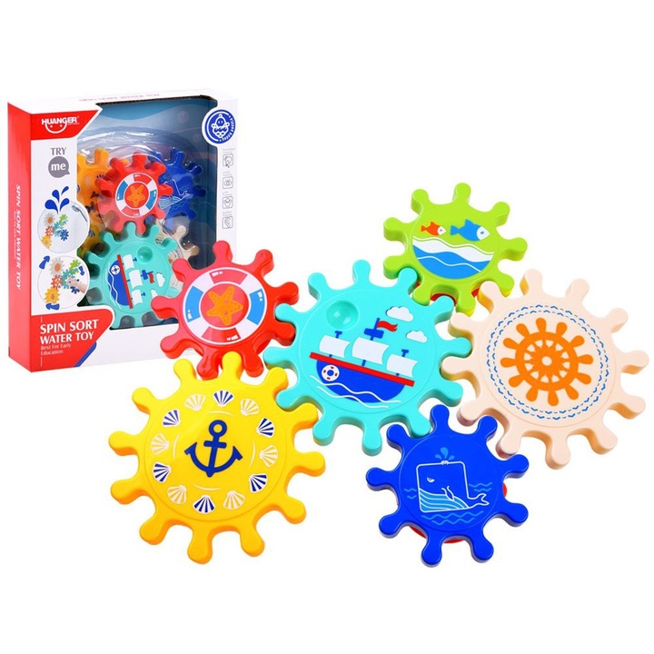 Színes fogaskerekek vízijáték