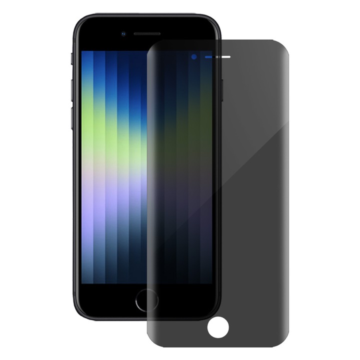 Folie privacy SILKASE pentru Apple iPhone SE 3 2022, protectie ecran, silicon regenerabil