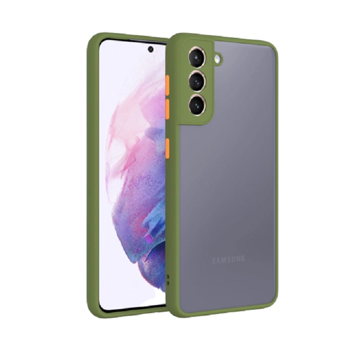 Husa Premium cu protectie la camere si finisaj mat, compatibila cu Samsung Galaxy S22 5G / Verde deschis