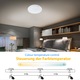 Plafoniera LED Briloner, forma rotunda, efect de cer instelat, 12W, 1300 lumeni, temperatura lumina reglabila, IP44, 28 cm, Alb