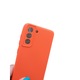Ütésálló szilikon burkolat a kamera védelméhez mikroszálas belsővel, kompatibilis a Samsung Galaxy S21 FE 5G Orange készülékkel