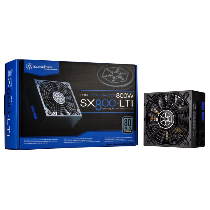 SilverStone 800W SX800-LTI V1.2 80+ Titanium Tápegység (SST-SX800-LTI V1.2)