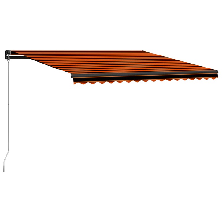 Copertina retractabila manual vidaXL, portocaliu & maro, 450x300 cm, 27.54 kg