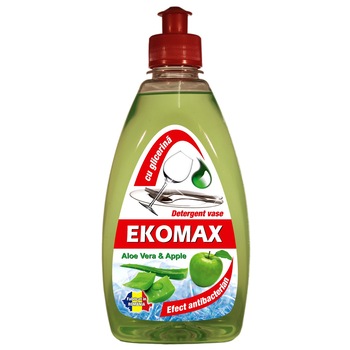 EKOMAX HD PLUS® - Detergent vase superconcentrat cu Aloe Vera si Mar, 500 ml EKOMAX HD PLUS® - Detergent vase superconcentrat cu Aloe Vera si Mar, 500 ml