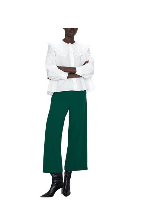 Pantaloni Dama, Zara, Verde, XL