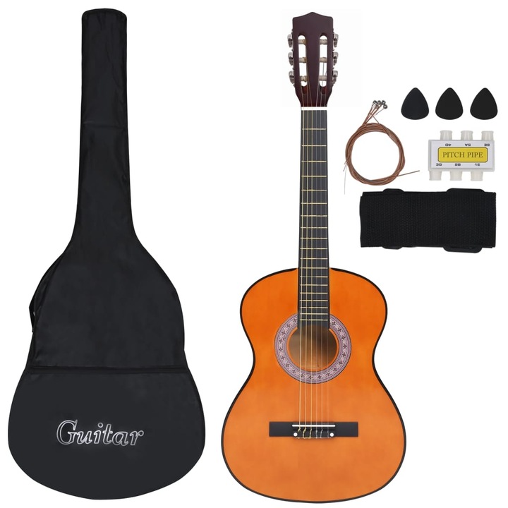 vidaXL 8 részes klasszikus gitárszett kezdőknek 3/4 36", 1.3 kg
