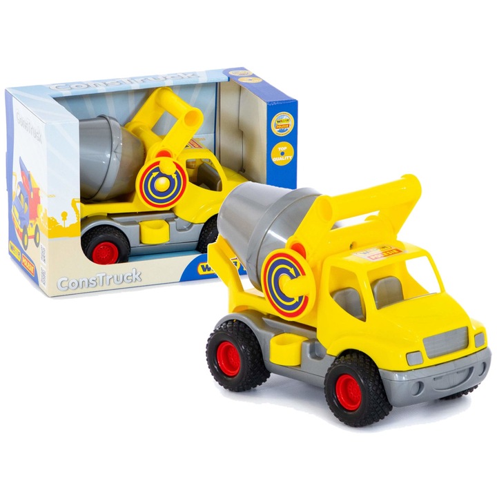 Camion de jucarie, Wader, 25 x 14 x 20 cm, Plastic, Multicolor