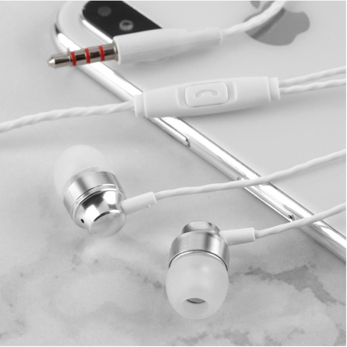 Casti audio in-ear FAC, Functie de reducere a zgomotului, Mufa Jack 3.5 mm, Alb