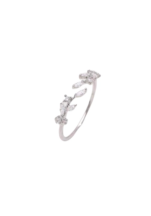 Inel 18k Gentelo Zirconiu cristal flower, cutie catifea inclusa, marime universala