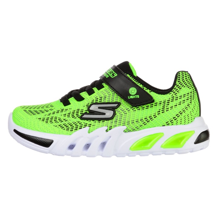 Skechers, Pantofi sport cu lumini LED Flex-Glow Elite-Vorlo, Verde