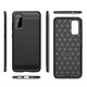 Husa de silicon pentru Samsung Galaxy S20+ Plus, Fibra de Carbon, Negru
