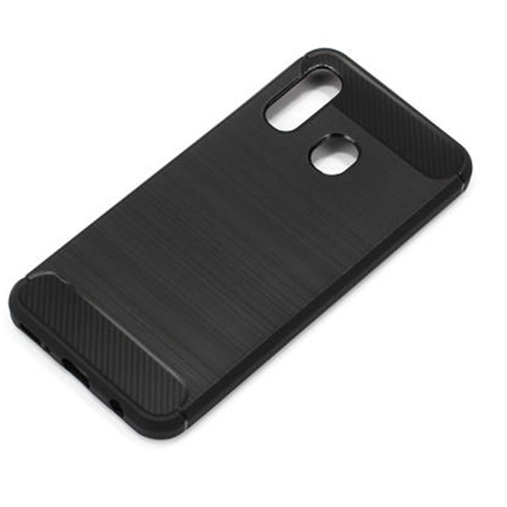Husa de silicon pentru Motorola Moto G31/G41, Fibra de Carbon, Negru