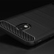 Szilikon tok Samsung Galaxy J7 2017 telefonhoz, TPU Ultra Protect Slim Anti-Shock, szénszálas, fekete