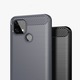 Szilikon tok Realme C21-hez, TPU Ultra Protect Slim Anti-Shock, szénszálas, fekete