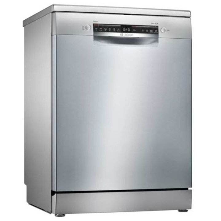 Masina de spalat vase Bosch SGS4HVI33E, 60 cm, sertar Vario pentru tacamuri, clasa D, Inox antiamprenta