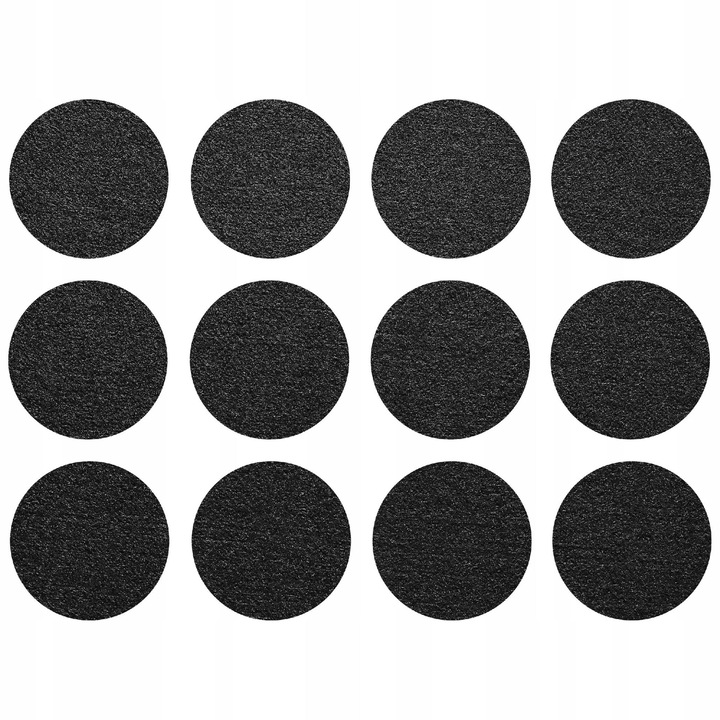 Set 12 protectii autoadezive mobilier, Rotund, Fetru, 4 cm, Negru