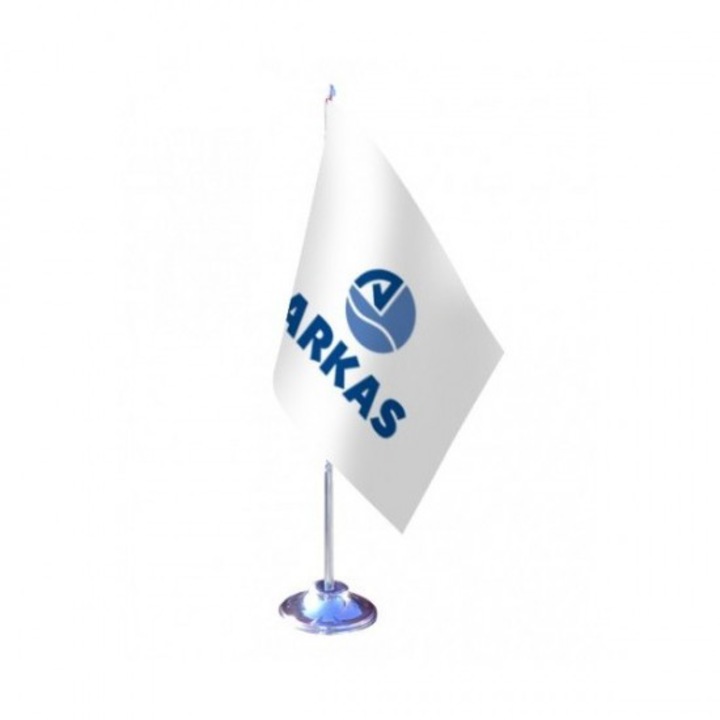 Stegulet birou personalizat cu logo, 15 x 24 cm, cu suport cromat