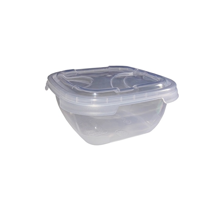 Cutie alimente frigo Natalia, 0.3 litri, transparenta, capac transparent