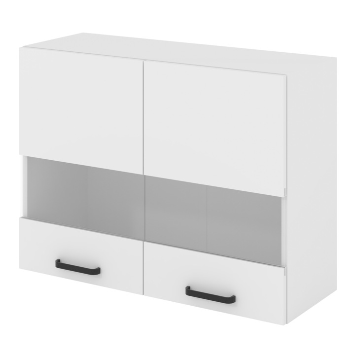 Corp Superior Vio 80 2U Geam, 80x30x60cm, Alb