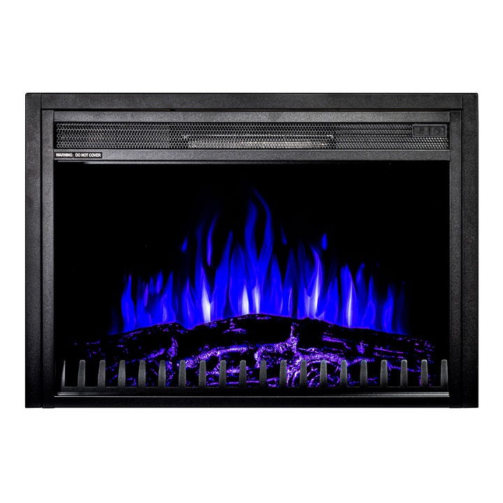 Beépíthető elektromos kandalló Capri, Art Flame, 505x715x185 mm, 1500W, 3 lángszín, 3 lángsebesség fokozat, 2 fűtési fokozat