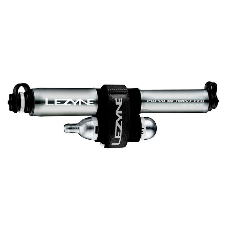 Nyomás meghajtó HP szivattyú, Lezyne, alumínium, 8,3 bar, 190 mm, ezüst/fekete