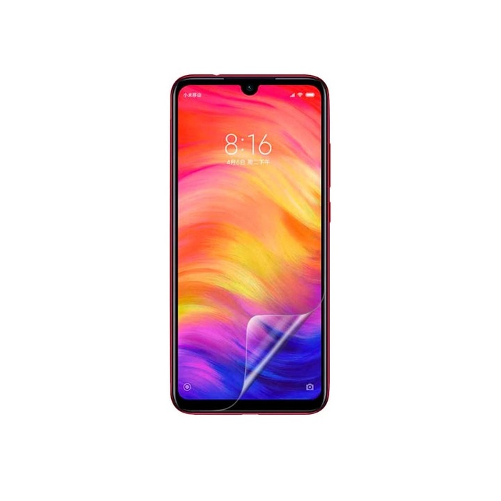 Set folii de protectie Mate, pentru Xiaomi Redmi Note 7, fata si spate, Anti-Amprenta, din silicon