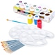 Set de Vopsele Acrilice, Tritart, 12 Perii si 2 Palete, 14 Vopsele, 252 ml