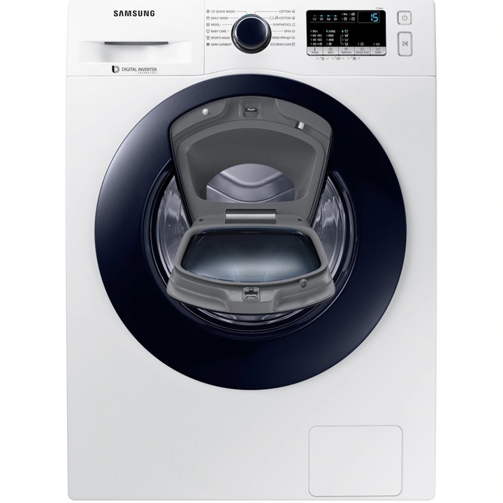 Masina de spalat rufe Samsung Add-Wash WW70K44305W/LE, 7 kg, 1400 RPM, Clasa A+++, Motor Digital Inverter, Alb